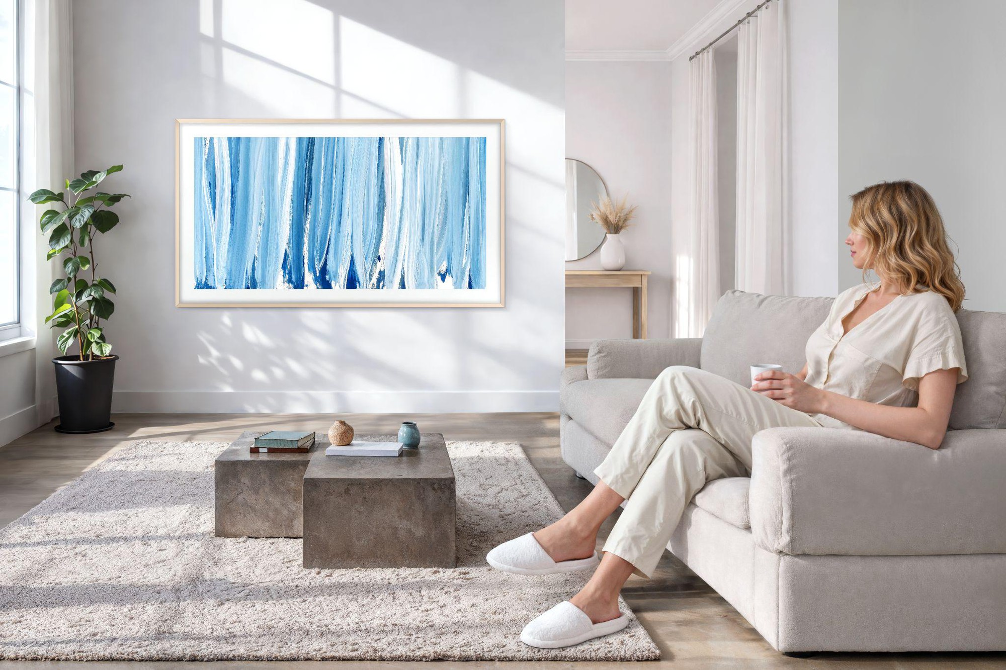 TV Samsung The Frame định h&igrave;nh lại c&aacute;ch người d&ugrave;ng hiện đại trải nghiệm nghệ thuật - Ảnh 1.