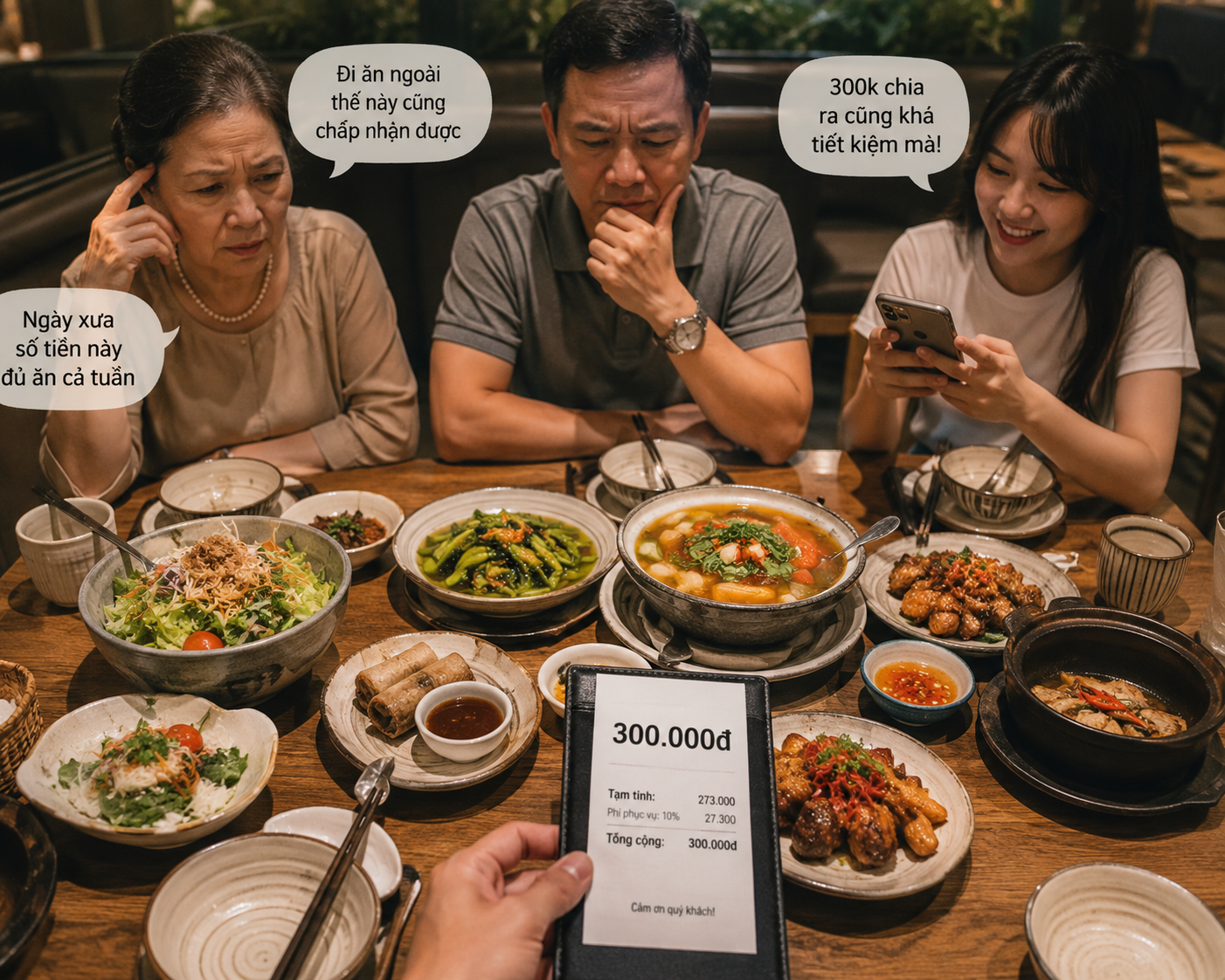 Một bữa ăn 300.000 đồng: V&igrave; sao &ocirc;ng b&agrave;, bố mẹ v&agrave; Gen Z kh&ocirc;ng bao giờ đồng &yacute; với nhau? - Ảnh 1.
