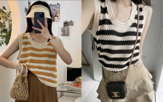 Muốn mặc đẹp m&agrave; vẫn thoải m&aacute;i v&agrave;o m&ugrave;a h&egrave;? H&atilde;y tham khảo ngay c&ocirc;ng thức &aacute;o ba lỗ, &aacute;o thun v&agrave; quần ống rộng n&agrave;y- Ảnh 6.