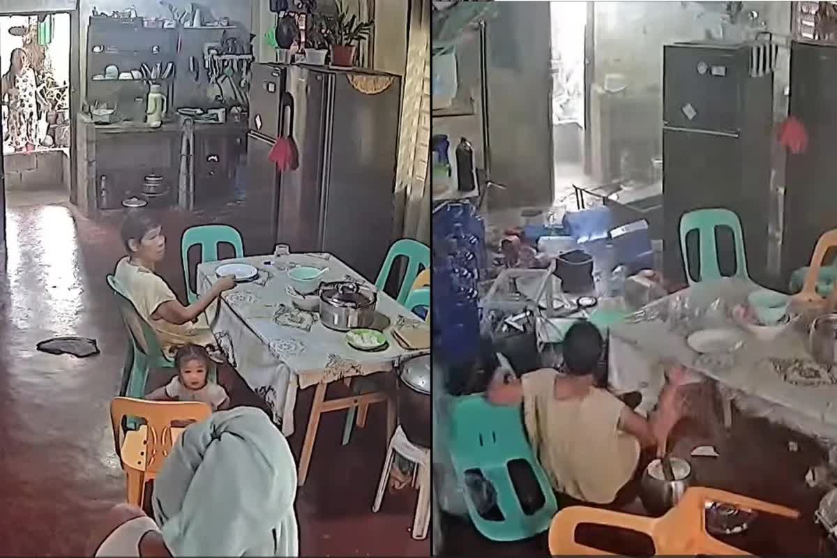 Video g&acirc;y tranh c&atilde;i về gia đ&igrave;nh bỏ lại b&agrave; trong trận động đất 7,8 độ tại Mindanao - Ảnh 1.