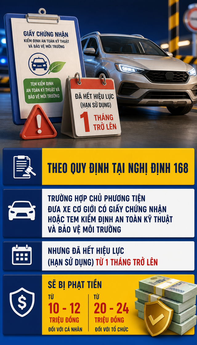 Tất cả chủ xe &ocirc; t&ocirc; cần kiểm tra giấy tờ để tr&aacute;nh phạt 12 triệu đồng - Ảnh 1.