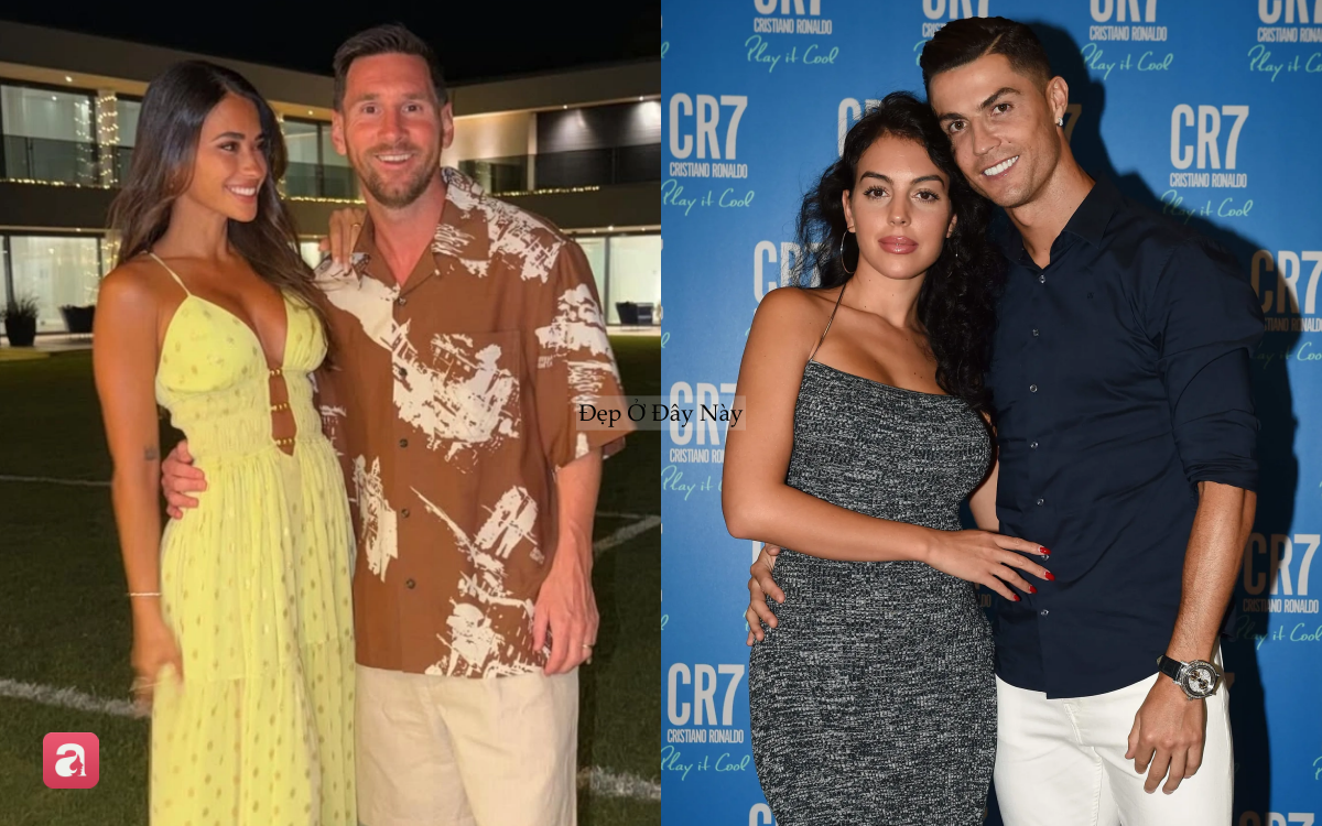Vợ Messi và Ronaldo tranh thủ