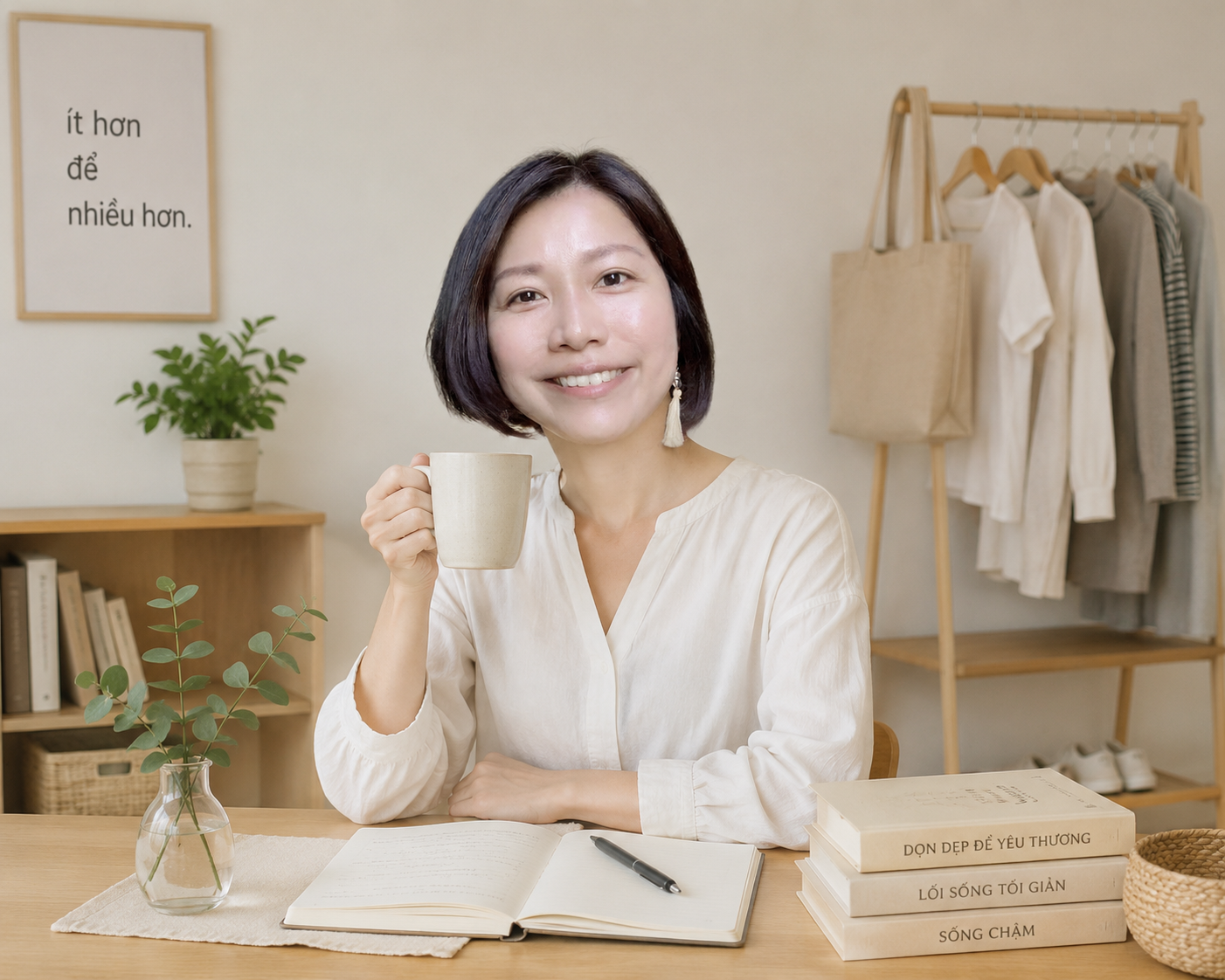 Năm nay 40 tuổi, t&ocirc;i sống tối giản suốt 7 năm v&agrave; nhận ra: C&agrave;ng mua &iacute;t, t&ocirc;i c&agrave;ng bớt &aacute;p lực, nhiều thời gian v&agrave; dư tiền hơn - Ảnh 2.