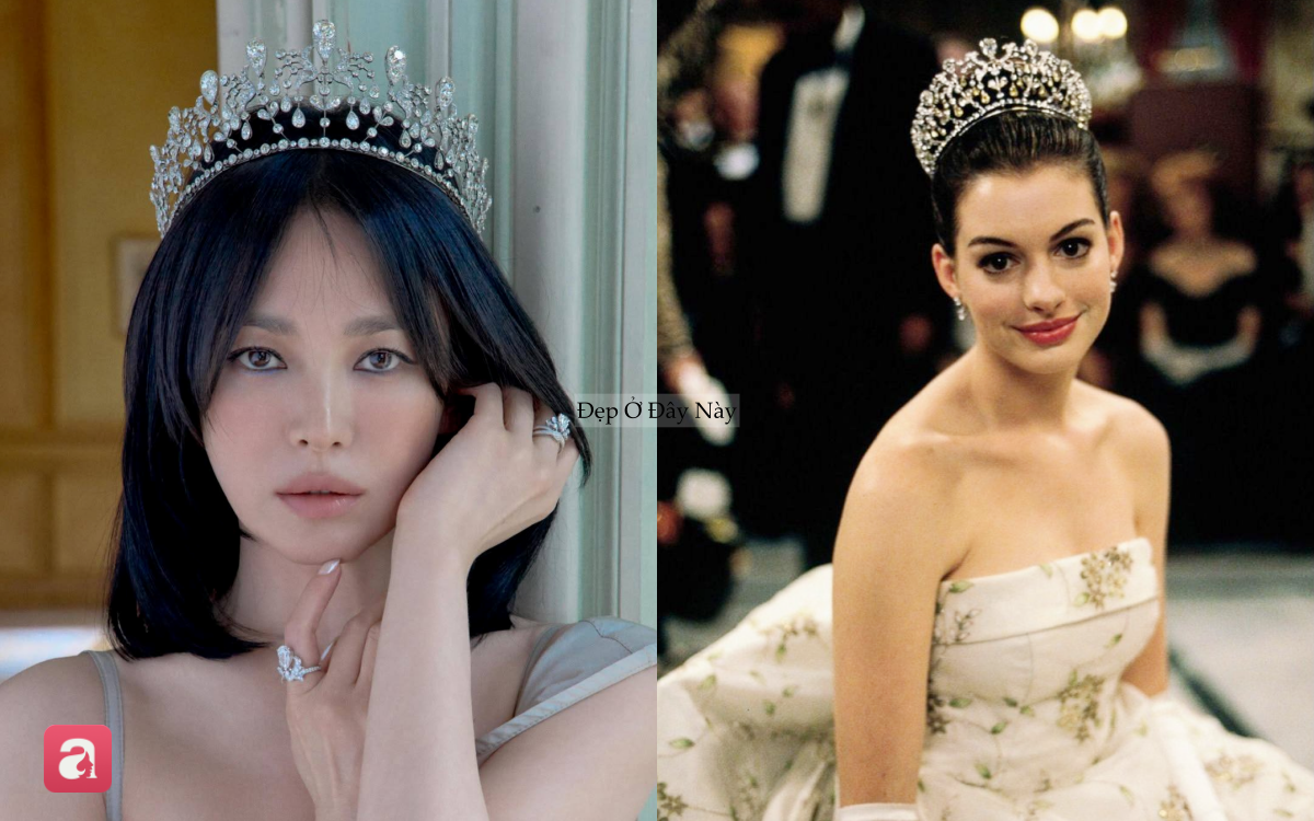 Chiếc vương miện hơn 100 tuổi của Song Hye Kyo v&agrave; m&agrave;n đụng độ bất ngờ với Anne Hathaway - Ảnh 1.