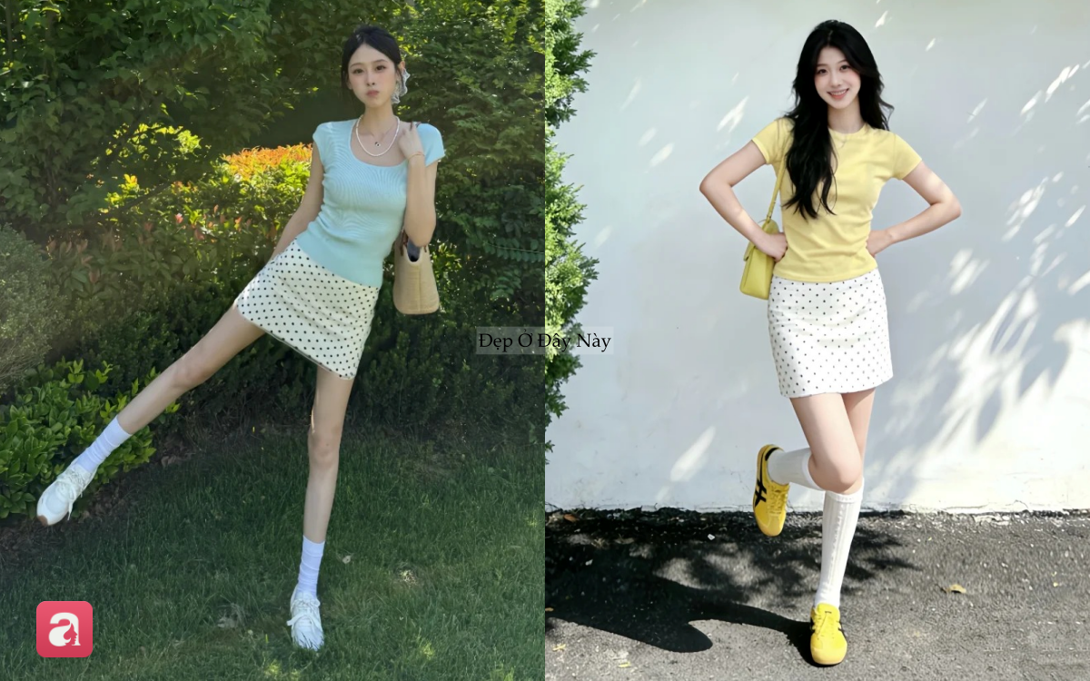 5 c&ocirc;ng thức mix đẹp với ch&acirc;n v&aacute;y ngắn chấm bi: Item cổ điển đang trở lại mạnh mẽ trong m&ugrave;a h&egrave; năm nay - Ảnh 3.