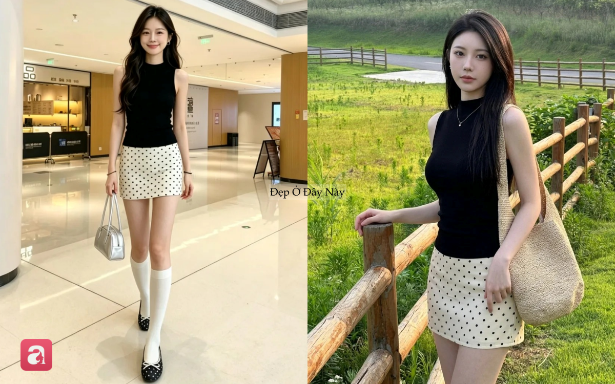 5 c&ocirc;ng thức mix đẹp với ch&acirc;n v&aacute;y ngắn chấm bi: Item cổ điển đang trở lại mạnh mẽ trong m&ugrave;a h&egrave; năm nay - Ảnh 6.