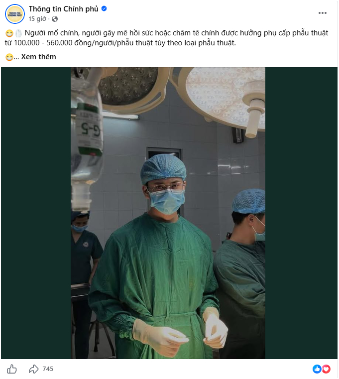B&aacute;c sĩ cao 1m80 đẹp trai g&acirc;y sốt tr&ecirc;n fanpage Th&ocirc;ng tin Ch&iacute;nh phủ - Ảnh 1.