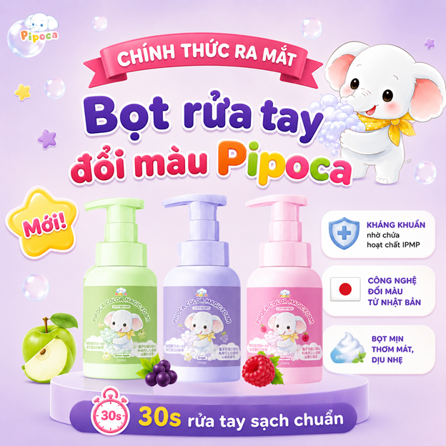 Bọt rửa tay đổi màu Pipoca: Nâng cao nhận thức rửa tay đúng cách cho trẻ em Việt Nam - Ảnh 2.
