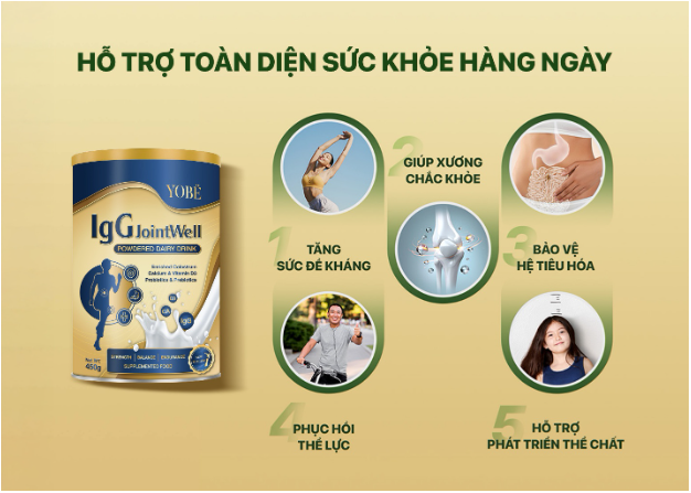 Giải ph&aacute;p tăng cường sức khỏe xương khớp cho cả nh&agrave; từ sữa YOBE IgG Jointwell - Ảnh 3.