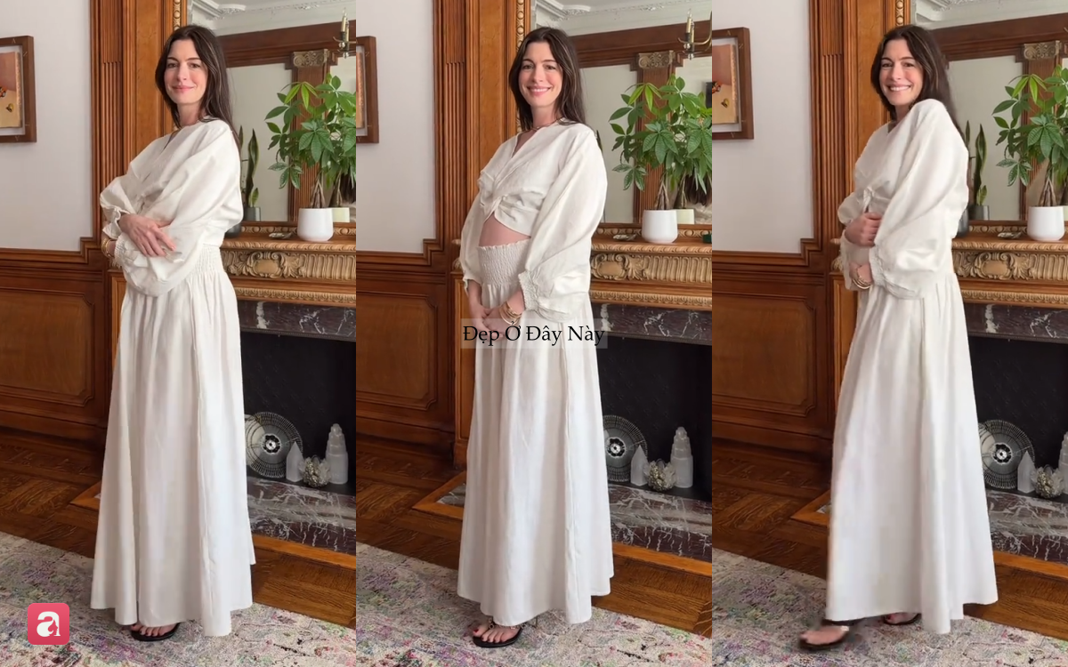 Bà bầu sành điệu nhất lúc này gọi tên Anne Hathaway: Lên đồ thời thượng, phụ kiện tiền tỷ khi ra đường - Ảnh 2.