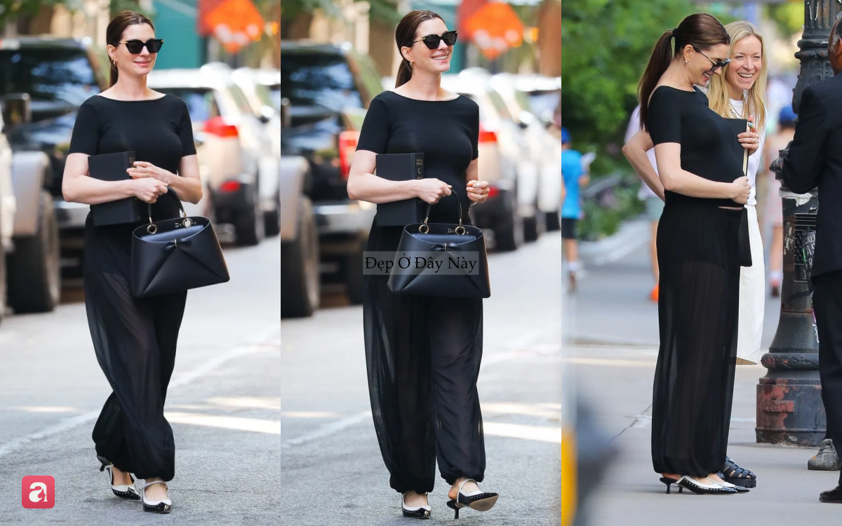 Bà bầu sành điệu nhất lúc này gọi tên Anne Hathaway: Lên đồ thời thượng, phụ kiện tiền tỷ khi ra đường - Ảnh 6.