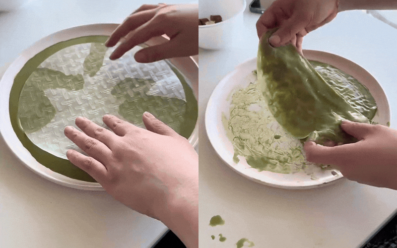 Hết làm gỏi cuốn, bánh tráng Việt giờ còn thành "siêu phẩm" bánh ngọt matcha khiến dân mạng điên đảo! - Ảnh 7.