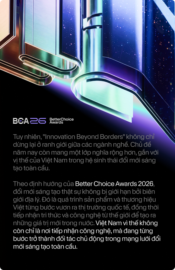 Giải thưởng Better Choice Awards 2026: Đổi mới sáng tạo vượt qua mọi biên giới - Ảnh 6. Giải thưởng Better Choice Awards 2026: Đổi mới sáng tạo vượt qua mọi biên giới - Ảnh 6.