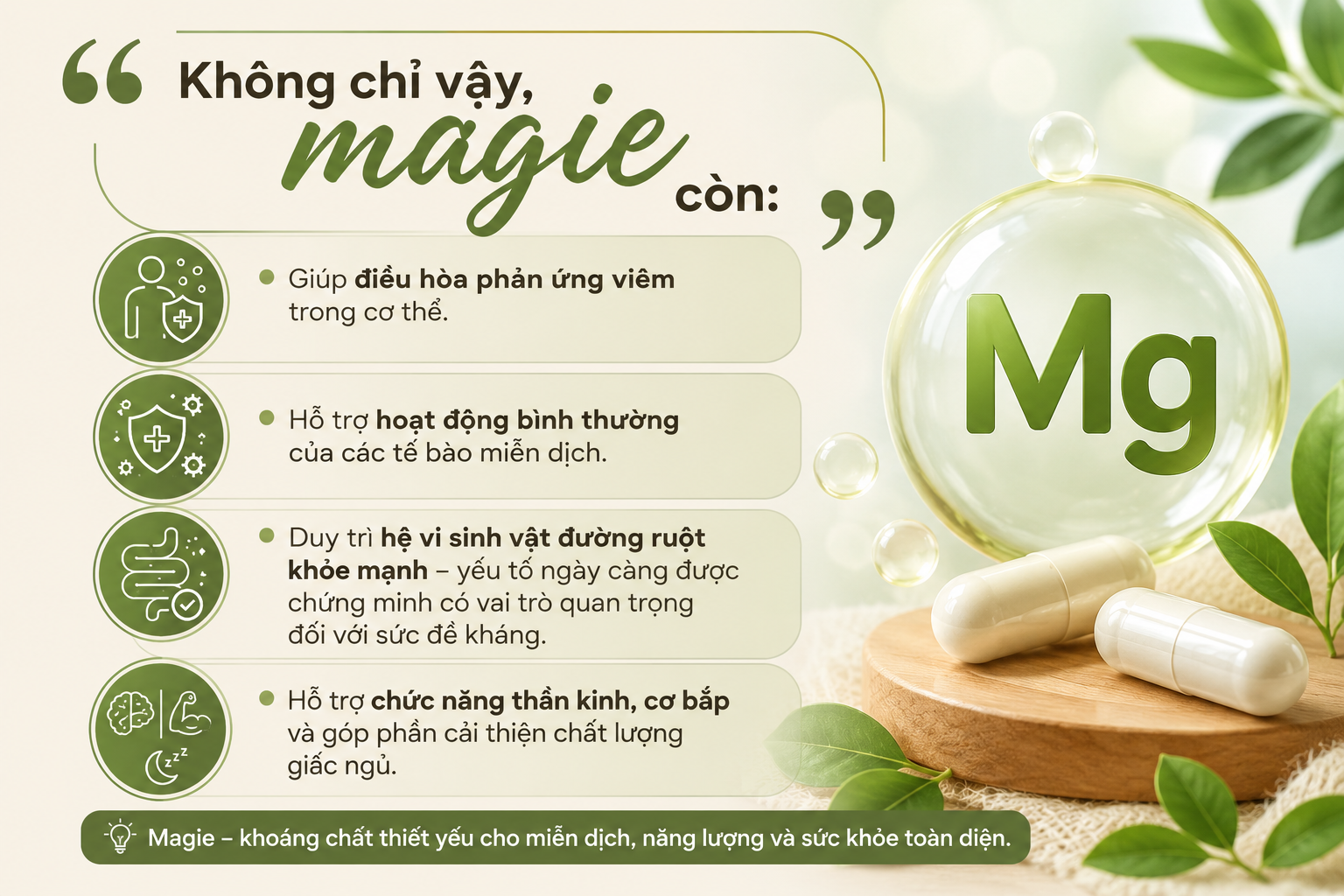 Magie hay vitamin D: Loại nào tốt hơn cho miễn dịch và tăng năng lượng? Câu trả lời có thể khác điều nhiều người vẫn nghĩ - Ảnh 2.