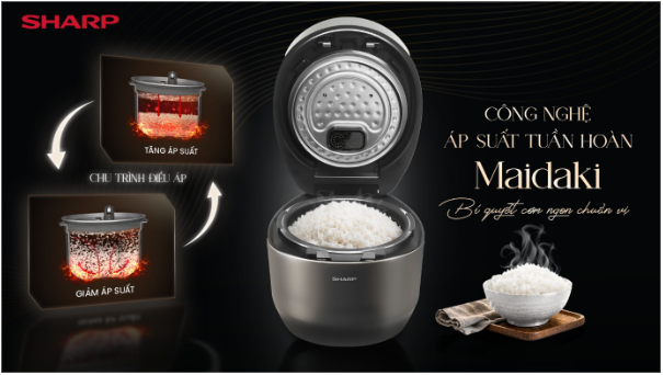 Sharp Maidaki – Tinh hoa nấu cơm chuẩn Nhật cho gia đình Việt - Ảnh 2. Sharp Maidaki – Tinh hoa nấu cơm chuẩn Nhật cho gia đình Việt - Ảnh 2.