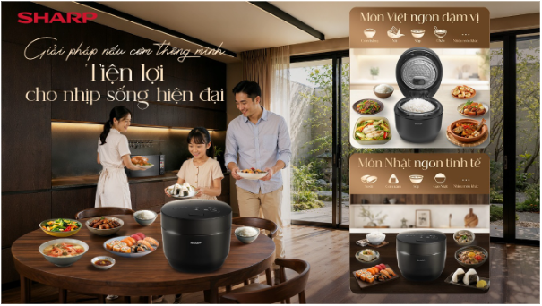 Sharp Maidaki – Tinh hoa nấu cơm chuẩn Nhật cho gia đình Việt - Ảnh 3. Sharp Maidaki – Tinh hoa nấu cơm chuẩn Nhật cho gia đình Việt - Ảnh 3.