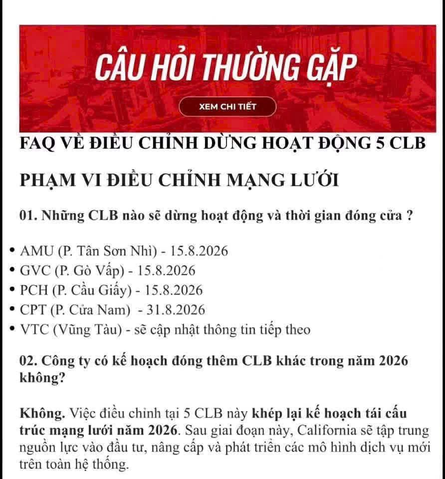 California Fitness&Yoga đ&oacute;ng cửa nhiều ph&ograve;ng tập tại TP HCM v&agrave; H&agrave; Nội năm 2026 - Ảnh 2.