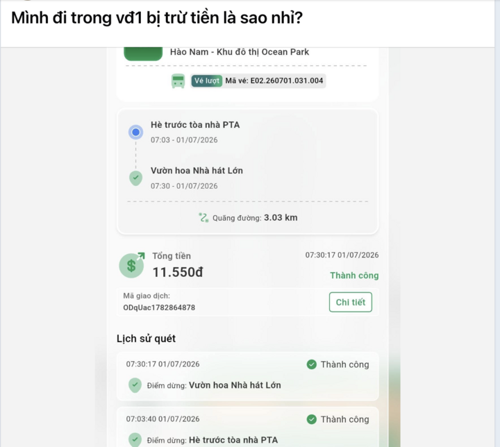 Miễn ph&iacute; xe bu&yacute;t trong v&agrave;nh đai 1: H&agrave;nh kh&aacute;ch phản &aacute;nh vẫn bị trừ tiền - Ảnh 1.
