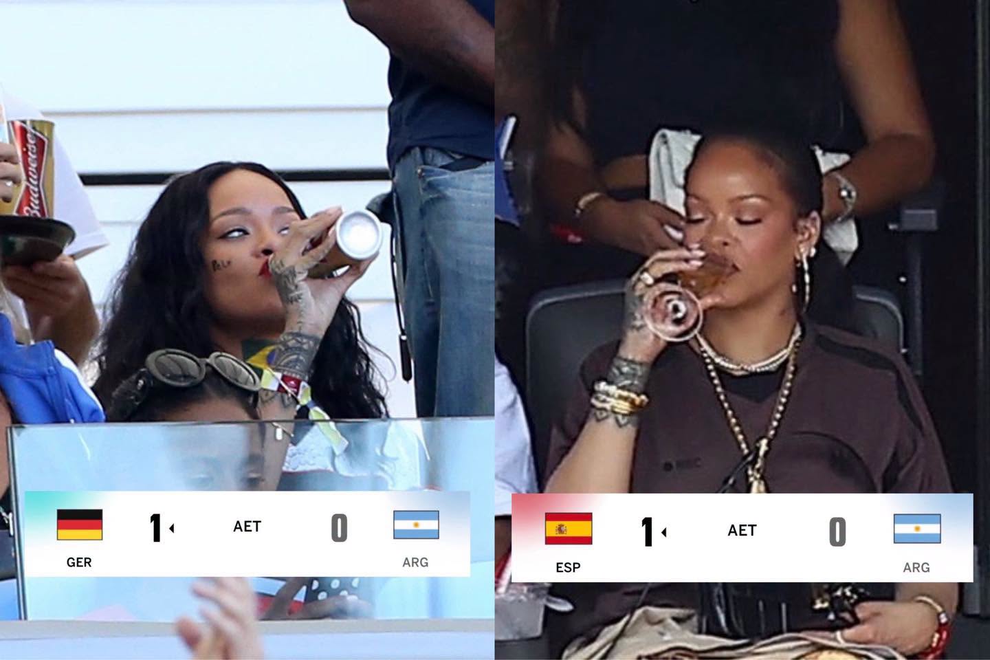 Messi 2 lần thất bại tại chung kết World Cup với c&ugrave;ng tỷ số 0-1, Rihanna bị r&eacute;o t&ecirc;n- Ảnh 3.