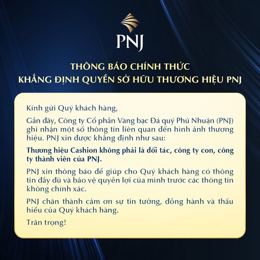 PNJ tho&aacute;i to&agrave;n bộ vốn khỏi Người Bạn V&agrave;ng v&agrave; kh&ocirc;ng li&ecirc;n quan đến Cashion - Ảnh 2.