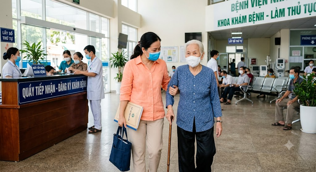 Ngày càng nhiều người nhận đưa người cao tuổi đi khám bệnh: Một xu hướng việc làm mới đang dần hình thành - Ảnh 4.