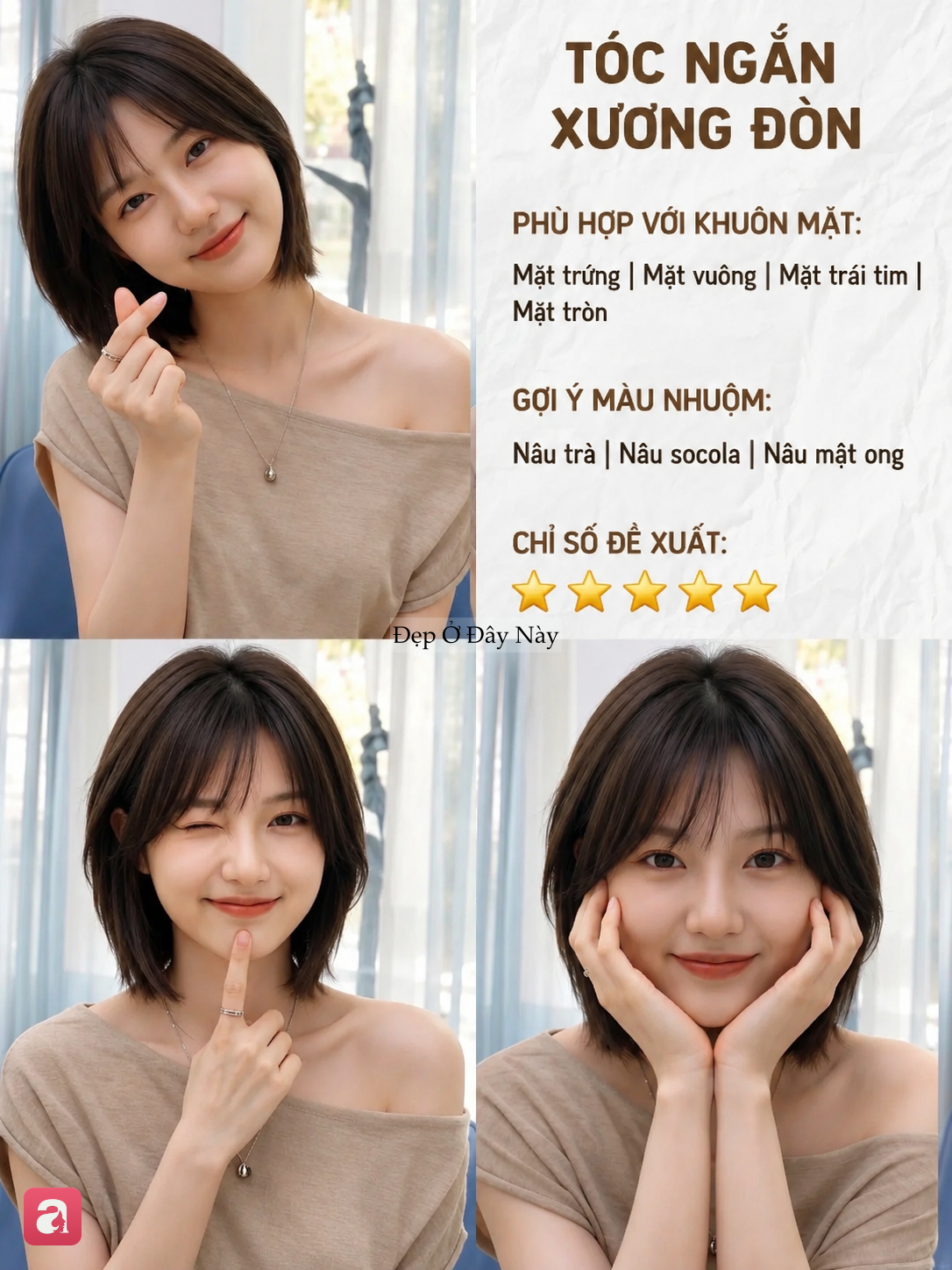 5 kiểu t&oacute;c ngang vai 