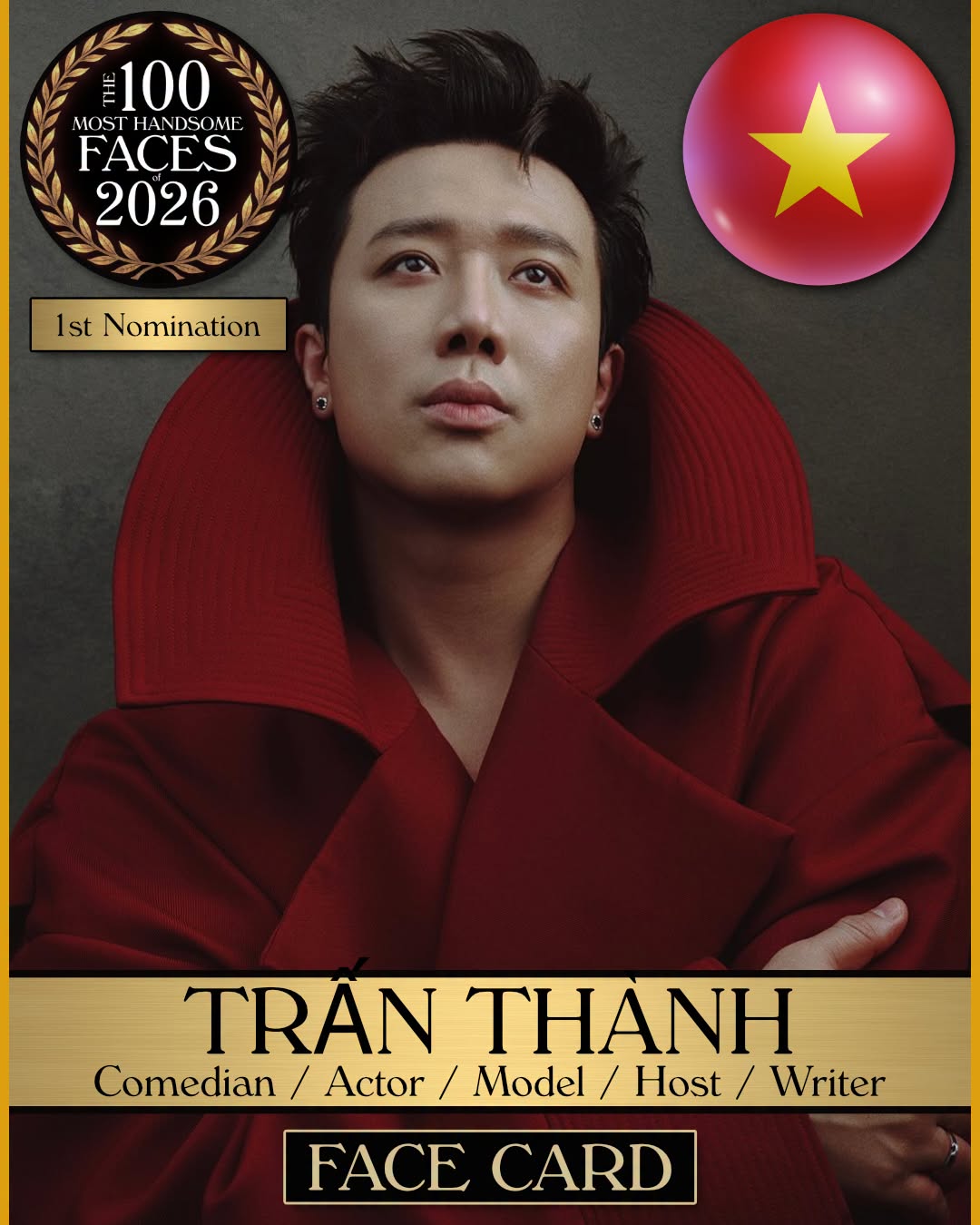 Trấn Thành được đề cử gương mặt đẹp nhất thế giới - Ảnh 1.