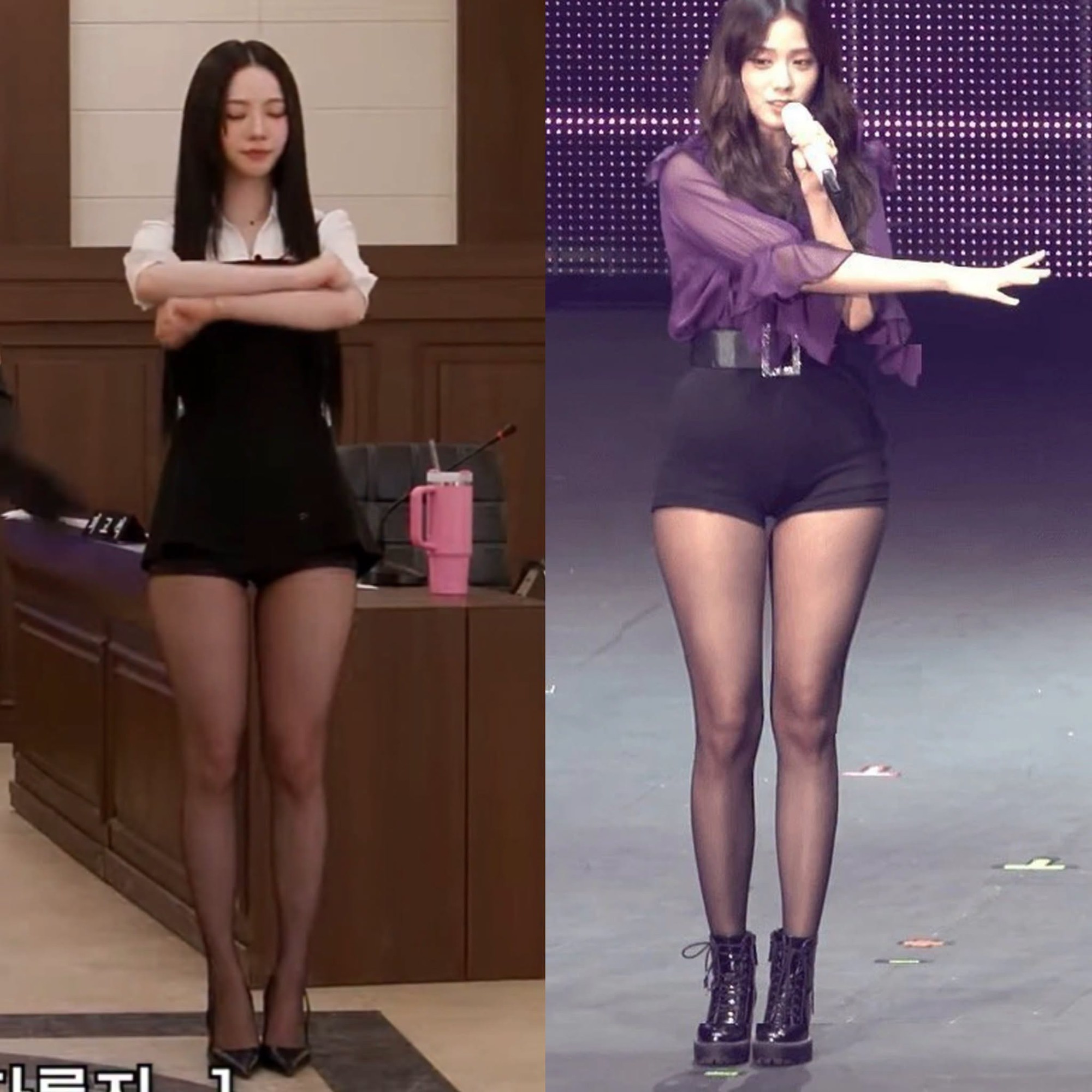 Jisoo v&agrave; nữ thần AI đại diện cho đ&ocirc;i ch&acirc;n chuẩn đẹp Kpop, cặp đ&ugrave;i 