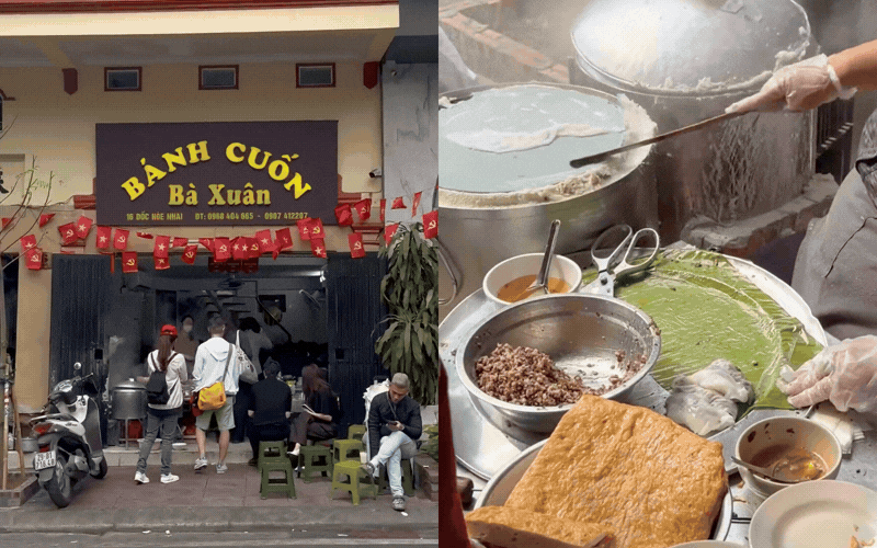 B&aacute;nh cuốn B&agrave; Xu&acirc;n: Qu&aacute;n ăn Michelin nổi tiếng tại H&agrave; Nội thu h&uacute;t du kh&aacute;ch Trung Quốc - Ảnh 1.
