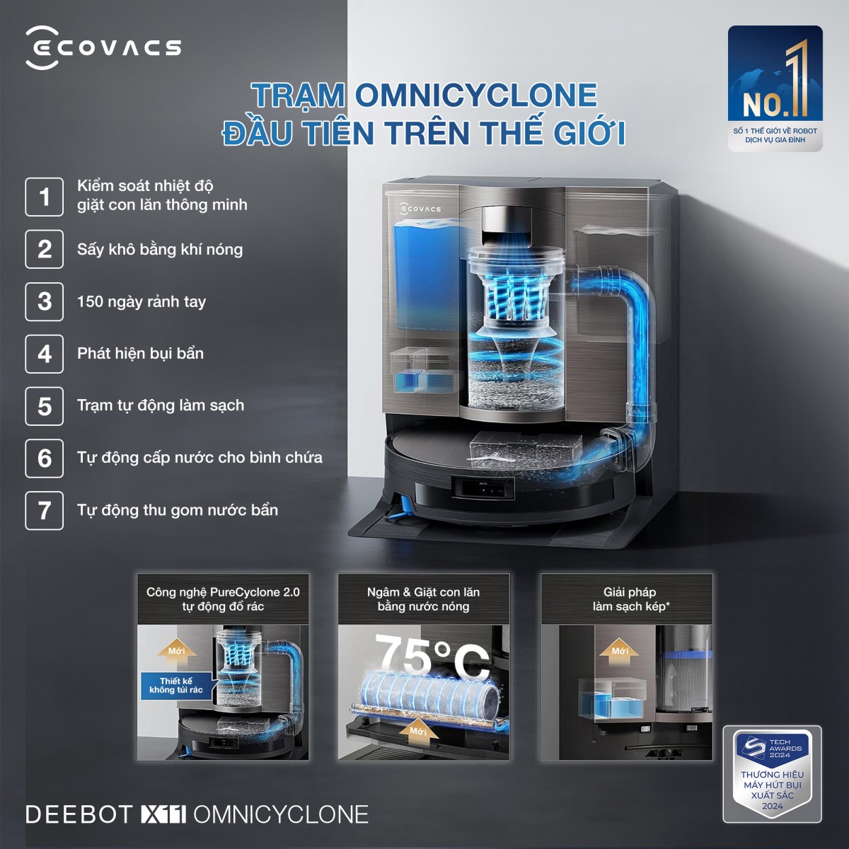 DEEBOT X11 OMNI CYCLONE: Robot h&uacute;t bụi tự động h&oacute;a ho&agrave;n hảo tại Better Choice Awards 2025 - Ảnh 2.