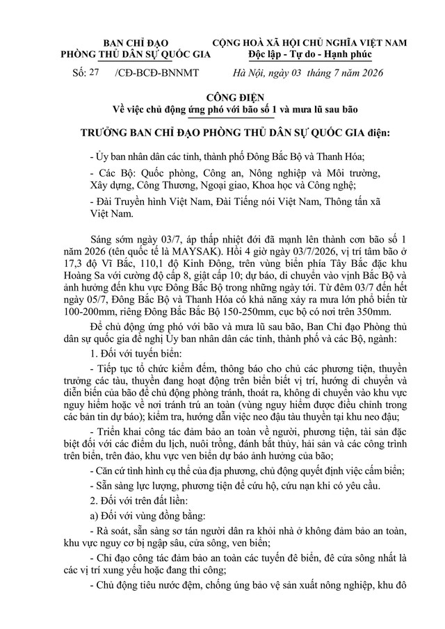 B&atilde;o số 1 Maysak giật cấp 11 đang tiến v&agrave;o vịnh Bắc Bộ v&agrave; 11 tỉnh th&agrave;nh ứng ph&oacute; - Ảnh 2.