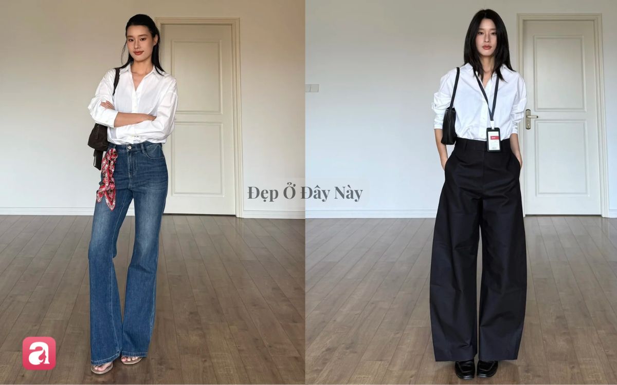 Ai cũng c&oacute; sơ mi trắng, nhưng kh&ocirc;ng phải ai cũng biết mặc đẹp như c&ocirc; n&agrave;ng n&agrave;y - Ảnh 2.