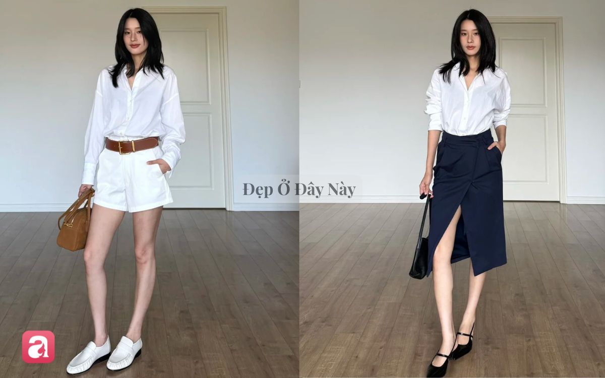 Ai cũng c&oacute; sơ mi trắng, nhưng kh&ocirc;ng phải ai cũng biết mặc đẹp như c&ocirc; n&agrave;ng n&agrave;y - Ảnh 4.