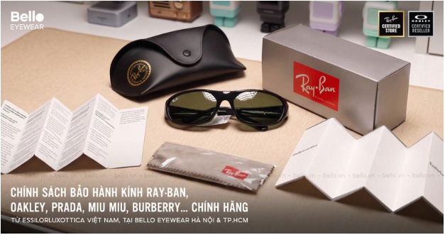Ch&iacute;nh s&aacute;ch bảo h&agrave;nh k&iacute;nh Ray-Ban, Oakley, Prada, Burberry, Miu Miu,&hellip; ch&iacute;nh h&atilde;ng từ EssilorLuxottica tại Bello Eyewear - Ảnh 1.
