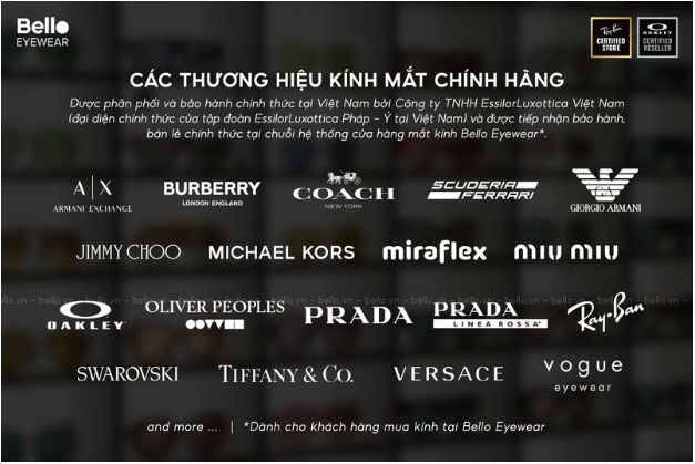 Ch&iacute;nh s&aacute;ch bảo h&agrave;nh k&iacute;nh Ray-Ban, Oakley, Prada, Burberry, Miu Miu,&hellip; ch&iacute;nh h&atilde;ng từ EssilorLuxottica tại Bello Eyewear - Ảnh 2.