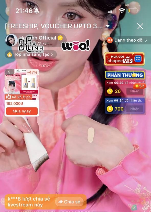 T&igrave;nh h&igrave;nh V&otilde; H&agrave; Linh v&agrave; Hannah Olala sau đ&ecirc;m livestream sale lớn 7 / 7 - Ảnh 1.