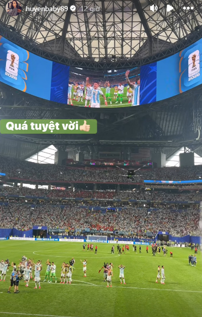Huyền Baby bay sang tận Mỹ để nh&igrave;n Messi ở cự ly gần, l&ecirc;n đồ &ldquo;&iacute;t vải&rdquo; g&aacute;i 18 thấy c&ograve;n sợ thua - Ảnh 3.