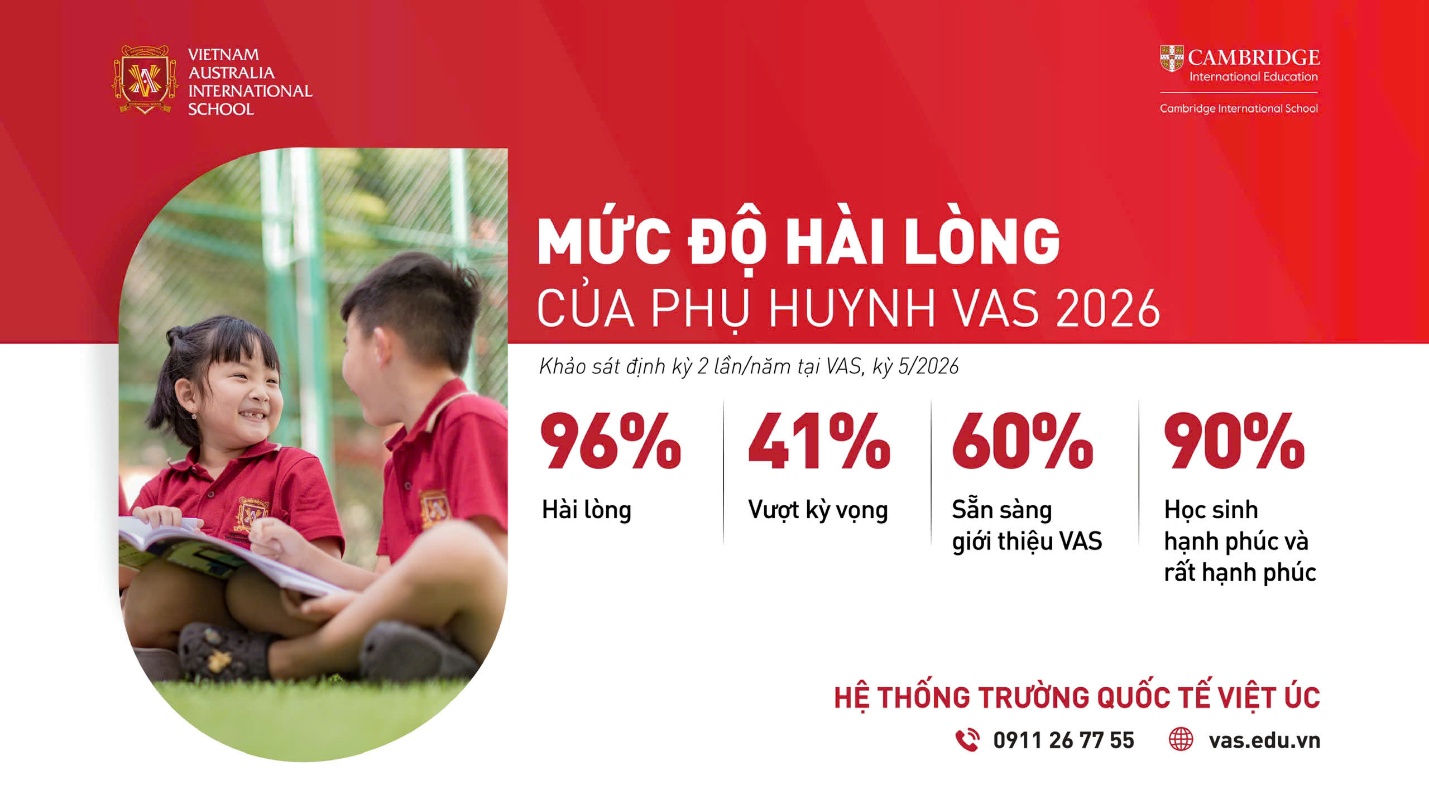 Khảo s&aacute;t mức độ h&agrave;i l&ograve;ng của phụ huynh VAS: Khi niềm tin được đ&aacute;p lại bằng gi&aacute; trị vượt kỳ vọng - Ảnh 1.