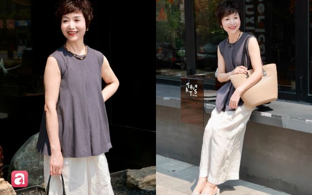 Phụ nữ ngo&agrave;i 60 tuổi mặc g&igrave; m&ugrave;a h&egrave;? 3 c&ocirc;ng thức từ đồ cơ bản gi&uacute;p vẻ ngo&agrave;i thanh lịch, nhẹ nh&agrave;ng- Ảnh 6.
