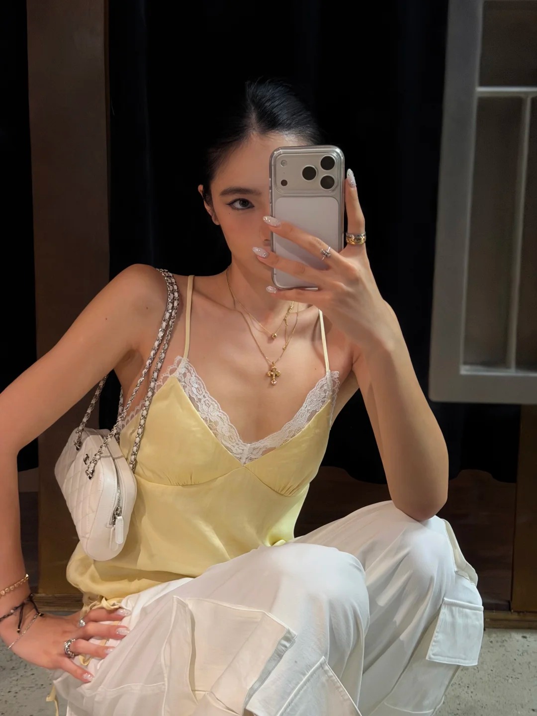 &Aacute;o hai d&acirc;y mix c&ugrave;ng quần hộp, tưởng 