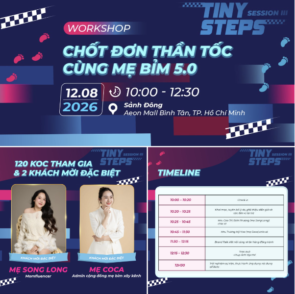 Tiny Steps by Moyuum - Lần đầu ti&ecirc;n đổ bộ Aeon Mall B&igrave;nh T&acirc;n, quy tụ h&agrave;ng loạt thương hiệu mẹ v&agrave; b&eacute; - Ảnh 5.