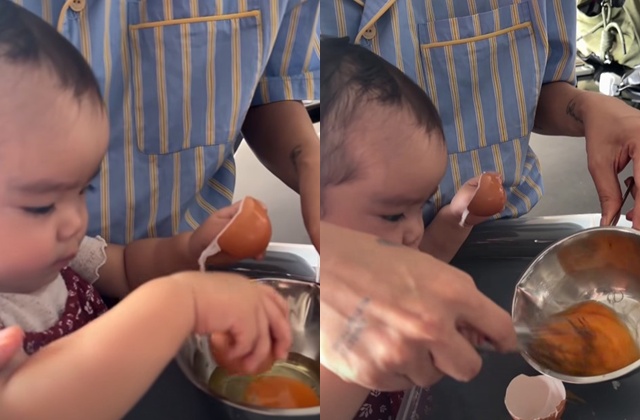 Con g&aacute;i Ng&ocirc; Thanh V&acirc;n được học nấu ăn khi chưa tr&ograve;n 1 tuổi, mẹ tự nhủ mỗi ng&agrave;y cố gắng cho em học th&ecirc;m điều mới - Ảnh 1.