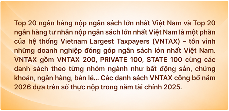 C&ocirc;ng bố 20 Ng&acirc;n h&agrave;ng nộp ng&acirc;n s&aacute;ch lớn nhất v&agrave; Top 20 Ng&acirc;n h&agrave;ng tư nh&acirc;n nộp ng&acirc;n s&aacute;ch lớn nhất Việt Nam 2026 - Ảnh 10.