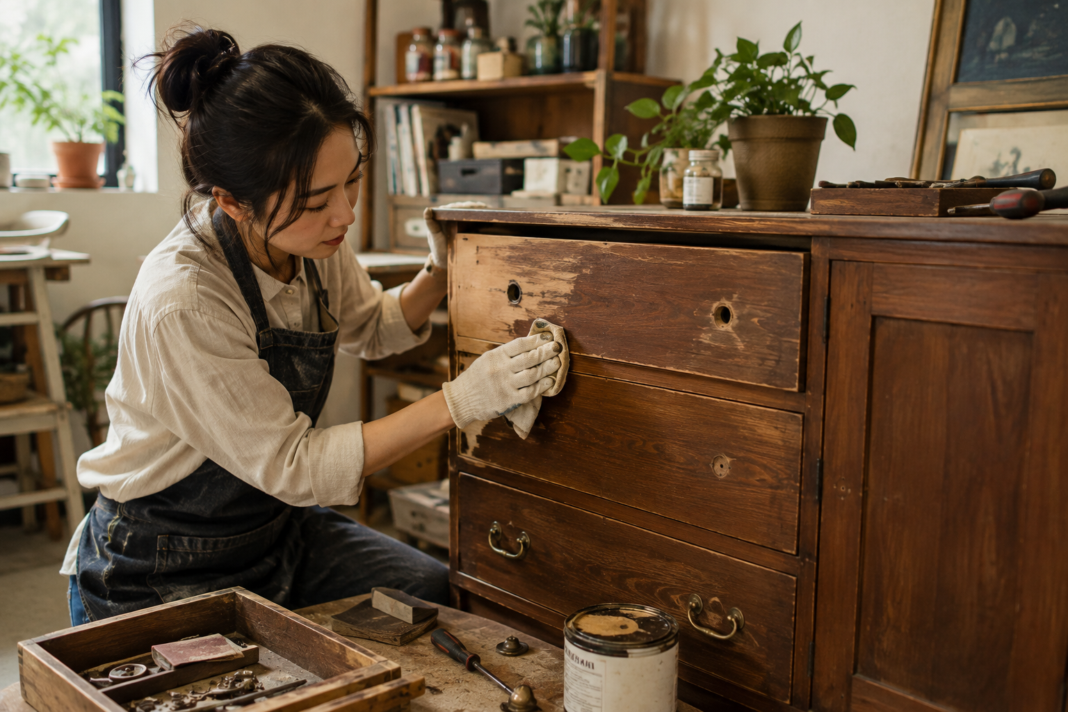Vì sao những chiếc tủ gỗ cũ của bố mẹ lại được người trẻ săn tìm? - Ảnh 2.