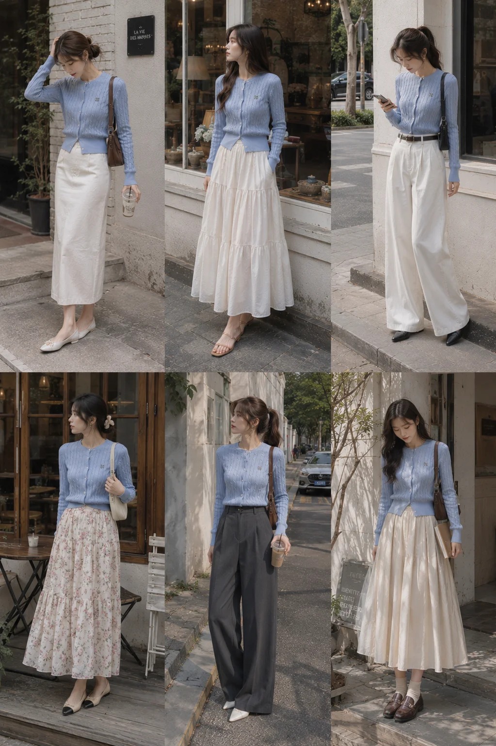 Chiếc cardigan xanh nhạt mang tinh thần tiểu thư, diện c&ugrave;ng ch&acirc;n v&aacute;y hay quần ống rộng đều đẹp - Ảnh 4.