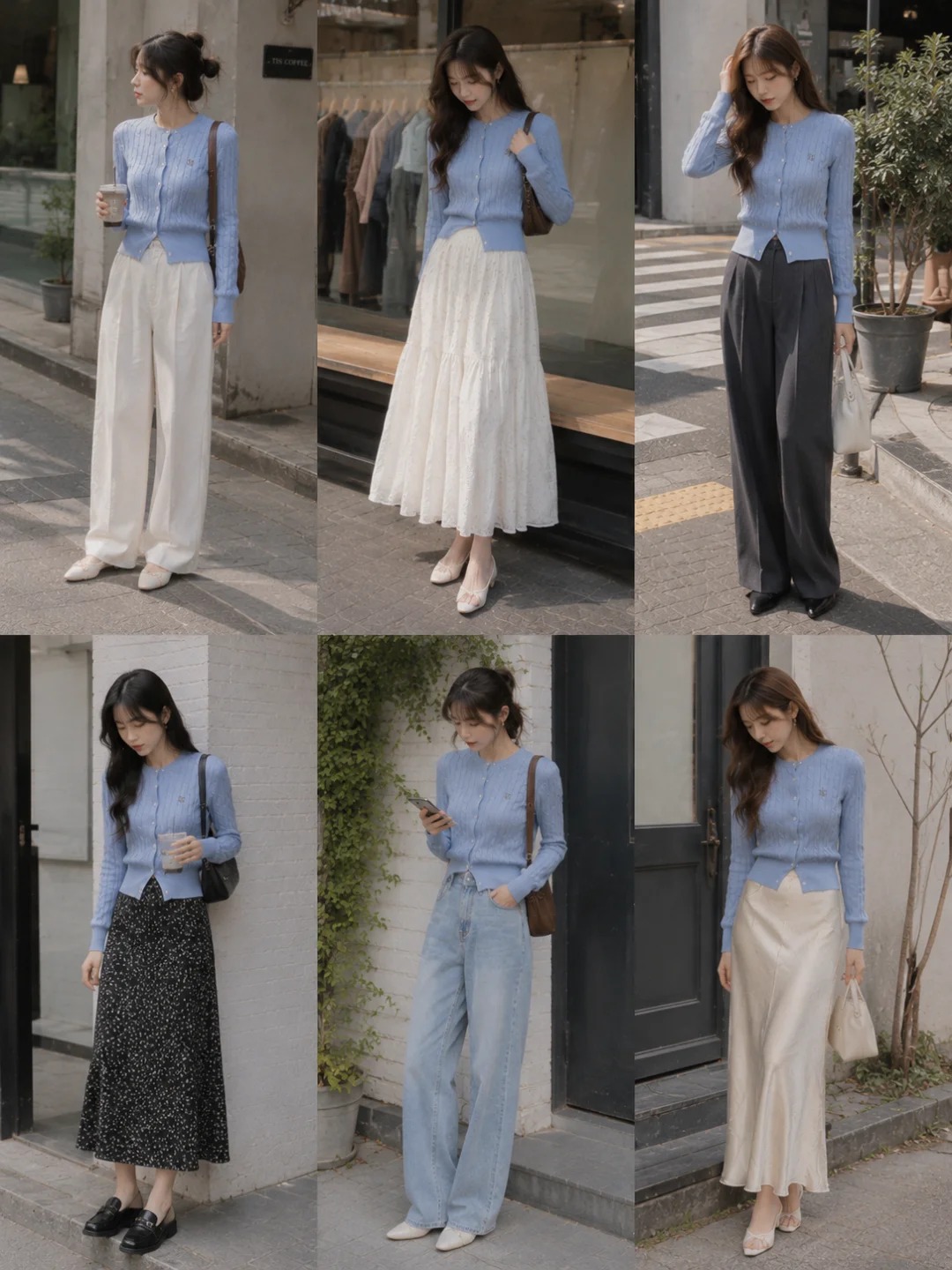 Chiếc cardigan xanh nhạt mang tinh thần tiểu thư, diện c&ugrave;ng ch&acirc;n v&aacute;y hay quần ống rộng đều đẹp - Ảnh 3.