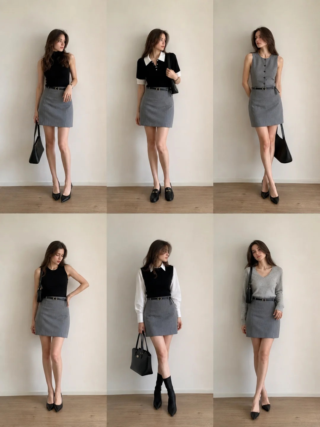 Không cần mua sắm nhiều, chỉ cần diện chân váy xám là đẹp cả tuần theo đúng style