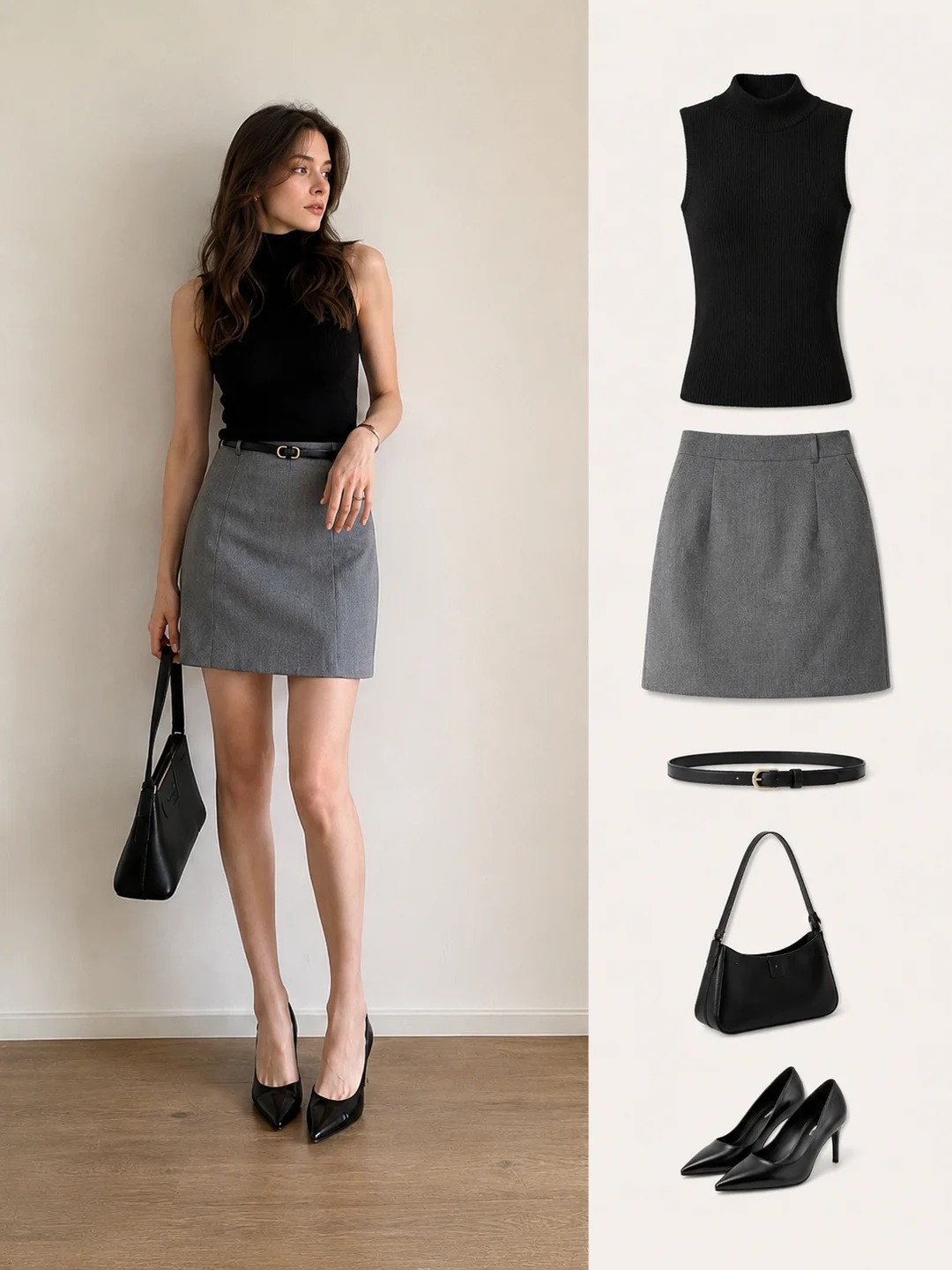 Không cần mua sắm nhiều, chỉ cần diện chân váy xám là đẹp cả tuần theo đúng style