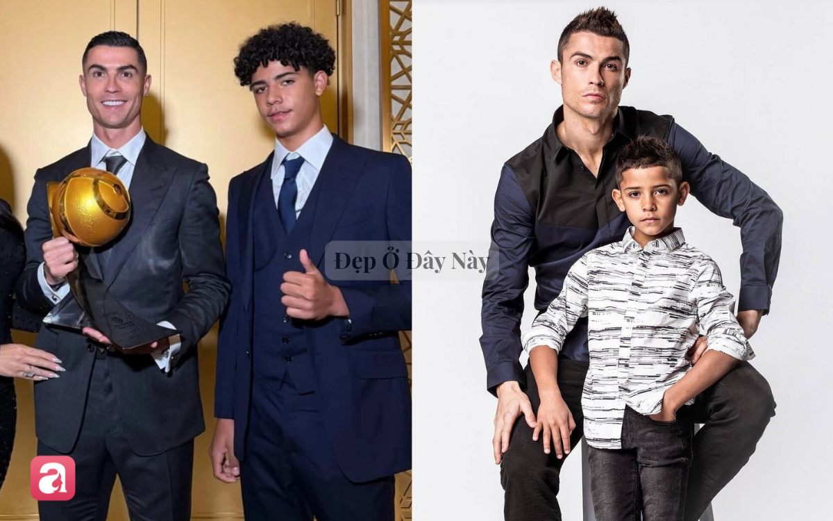 Visual g&acirc;y cho&aacute;ng của con trai Ronaldo: 16 tuổi đ&atilde; cao gần 1m9, cơ bắp cuồn cuộn, mặc g&igrave; cũng đẹp - Ảnh 1.