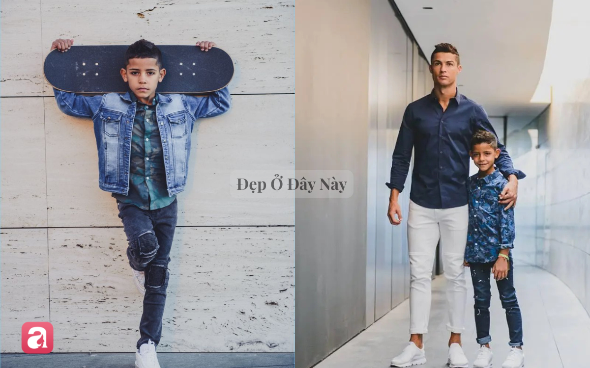 Visual g&acirc;y cho&aacute;ng của con trai Ronaldo: 16 tuổi đ&atilde; cao gần 1m9, cơ bắp cuồn cuộn, mặc g&igrave; cũng đẹp - Ảnh 7.